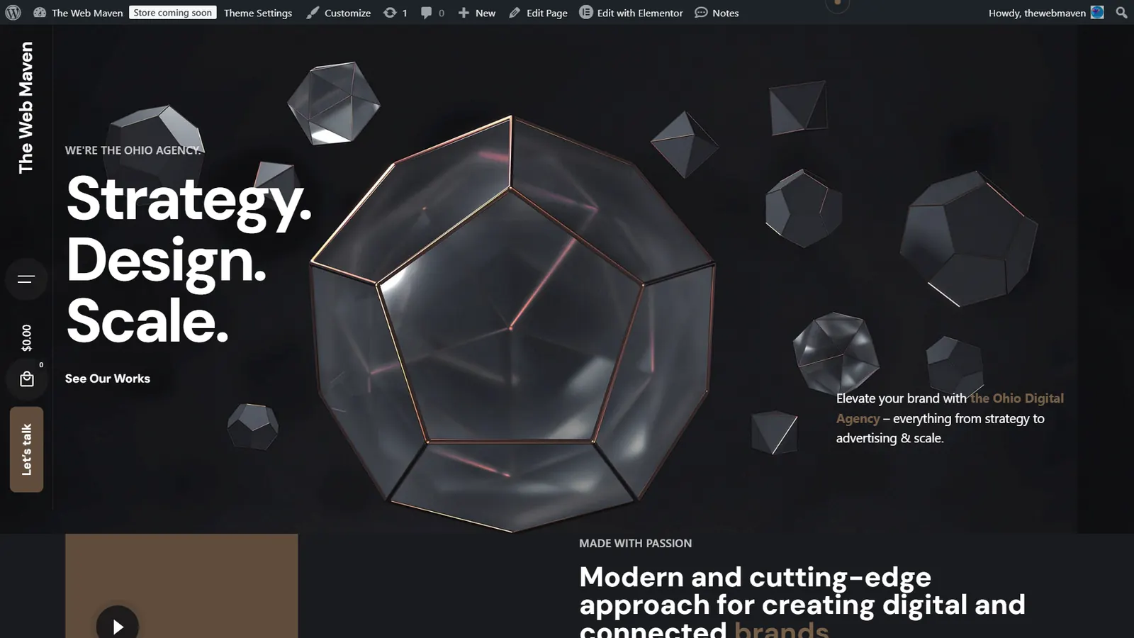 The Web Maven website interface